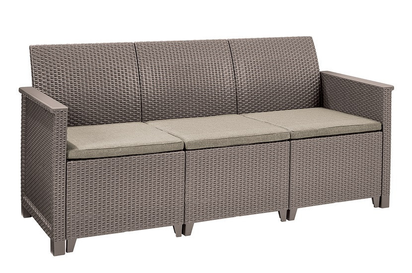 Комплект садових меблів Keter Emma 3 seater set, стіл-скриня, бежевий Київ - фото 5