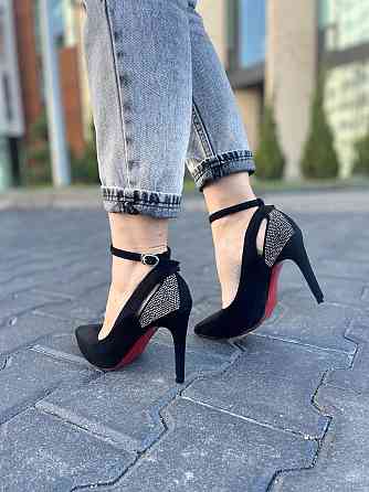 Туфлі жіночі LENA MELIANI чорні еко-замша каблук 10см 36р.37р.38р. (N47-E61138-1) Коломия
