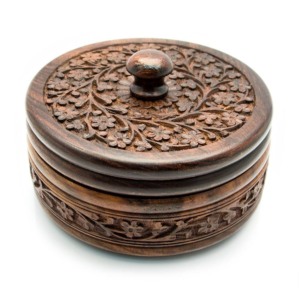 Скринька кругла рожеве дерево Київ - фото 1