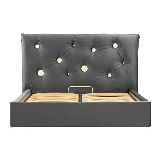 Кровать Двуспальная Vincent Comfort 160 x 190 см Beatrice 47 С подъемным механизмом и нишей для белья Темно-серый Киев