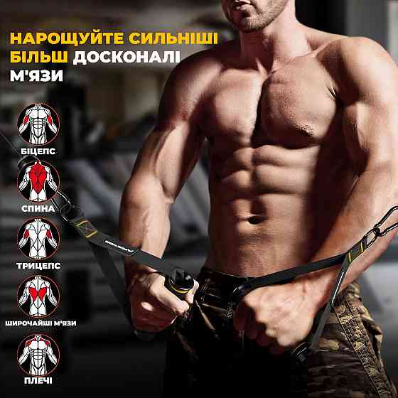 Ручки для тяги PowerPlay PP_4410 з карабінами 2 шт. Каменское