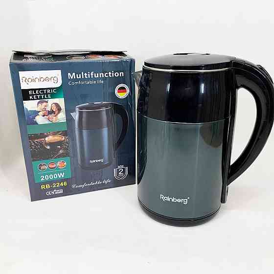 Чайник металевий для дому Rainberg RB-2246, Надійний електричний чайник Якісний домашній RO-53 Івано-Франківськ