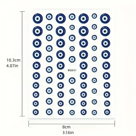 3D Наклейки для ногтей Глаз от Сглаза – Объемный нейл декор Киев