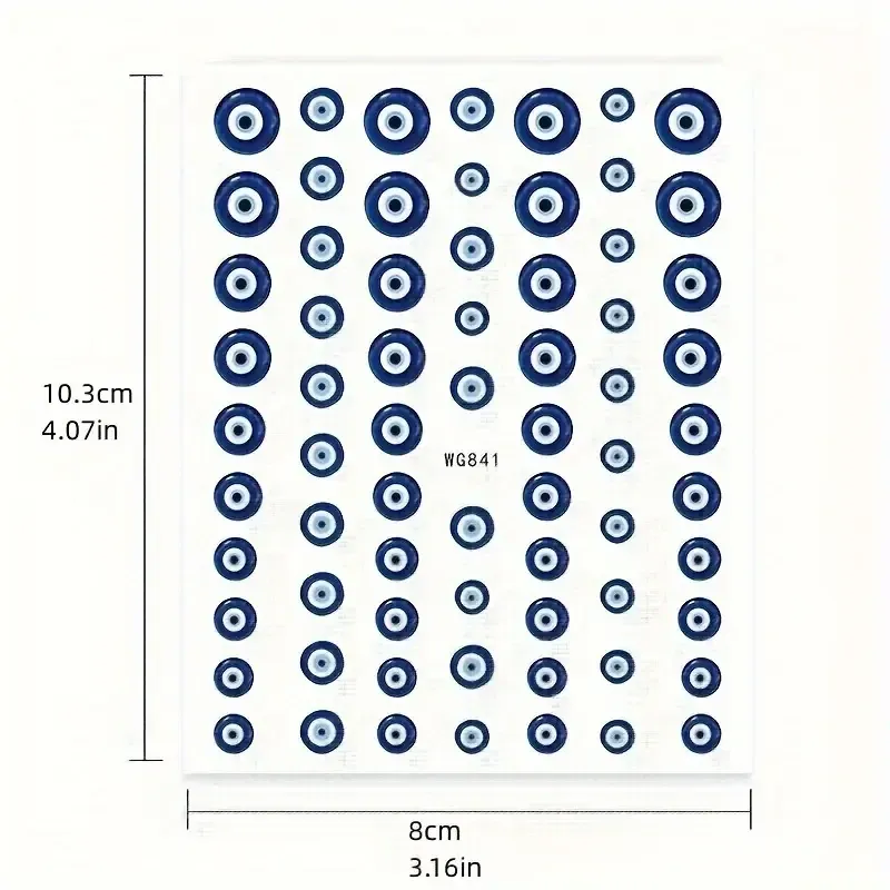3D Наклейки для нігтів Зле Око Назар – Об’ємний нейл декор Київ - фото 5