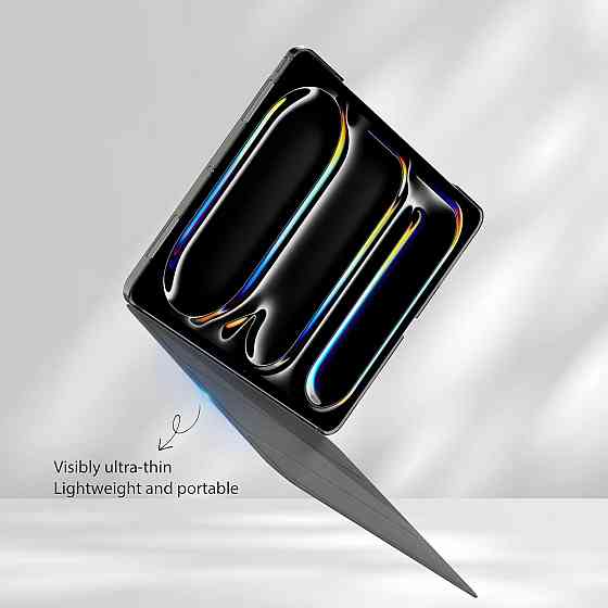 Чехол EasyAcc для iPad Pro 13 M4 (2024) ультратонкий полупрозрачный матовый защитный чехол с задней крышкой черный Днепр