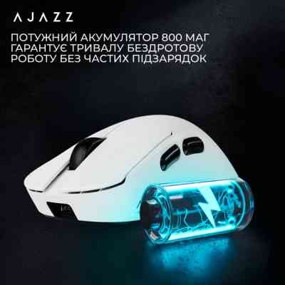 Мишка Ajazz AJ179 V2 MAX Wireless/Bluetooth/USB White (AJ179-V2-MAX-W) Вінниця