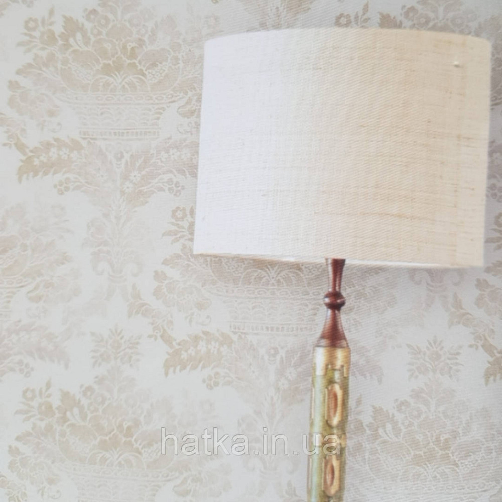 Шпалери вінілові на флізелін Sirpi Alta gamma Sempre 3 вензелі великі бежеві з золотом фон молочний Київ - фото 2