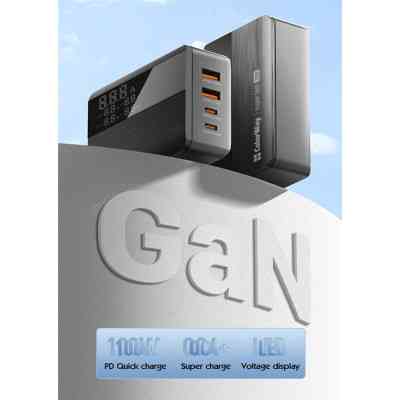 Зарядное устройство ColorWay Power Delivery GaN (2USB-A + 2USB TYPE-C) (100W) black (CW-CHS041PD-BK) Винница