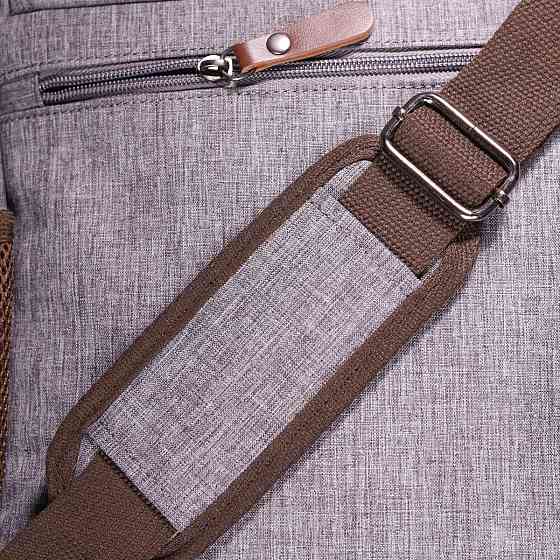 Чоловіча сумка через плече з текстилю Сіра (Vintage) Київ