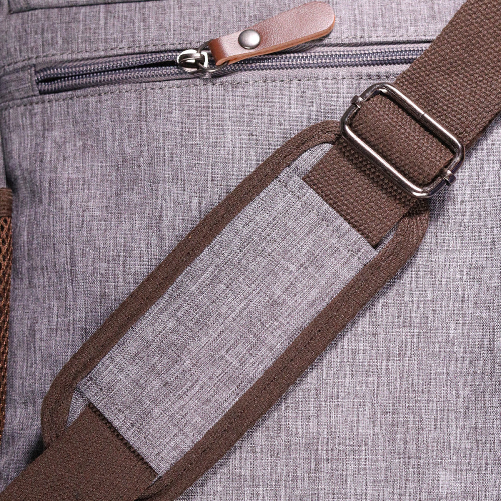 Чоловіча сумка через плече з текстилю Сіра (Vintage) Київ - фото 4