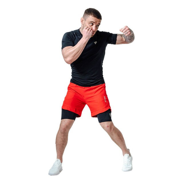 Компресійні шорти для RDX MMA T16 2-в-1 RED/BLACK-L Кам'янське - фото 5