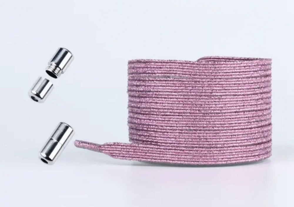 Шнурки эластичные глиттерные с цилиндрической застежкой Смела - изображение 1