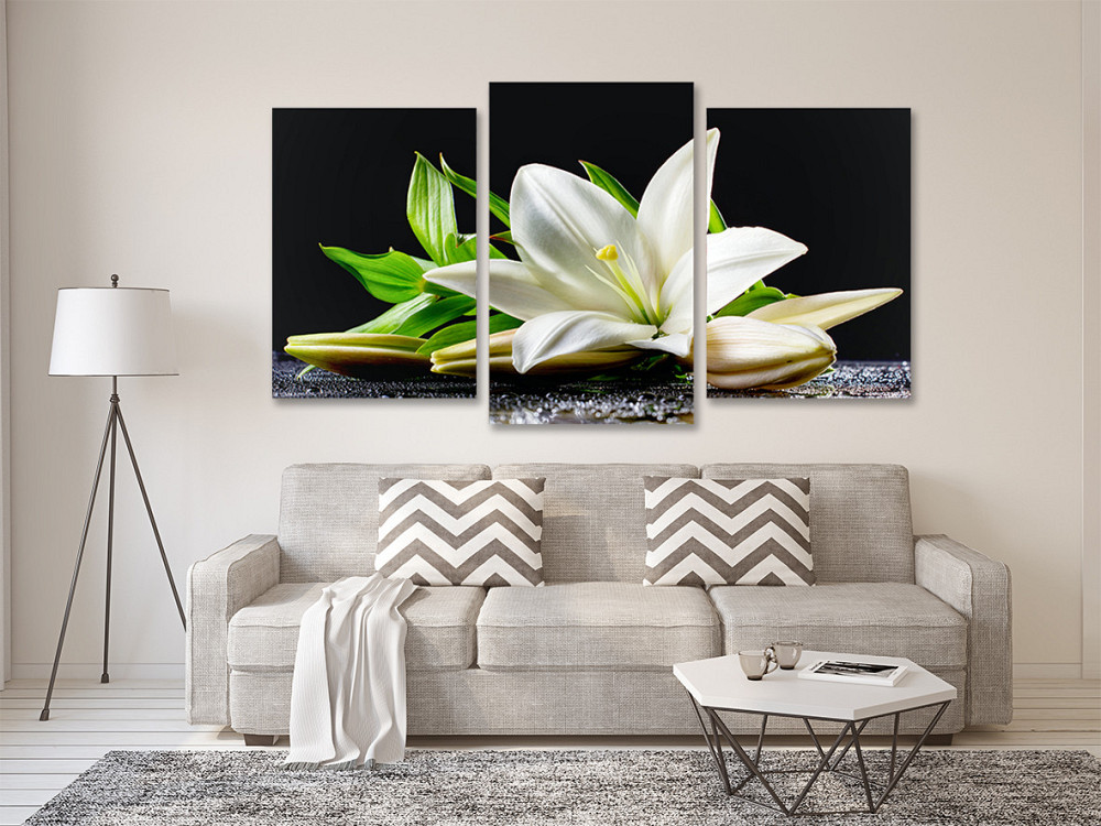 Модульна картина у вітальню/ спальню Біла Лілія Art-646_3 100x150 см Київ - фото 2