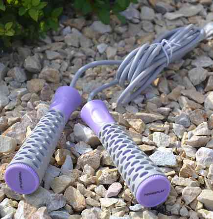 Скакалка PowerPlay 4206 Jump Rope PRO+ Сіро-фіолетова (2,75m.) Кам'янське
