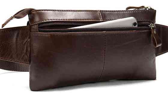 Поясная cумка мужская Vintage 14897 Коричневая Киев
