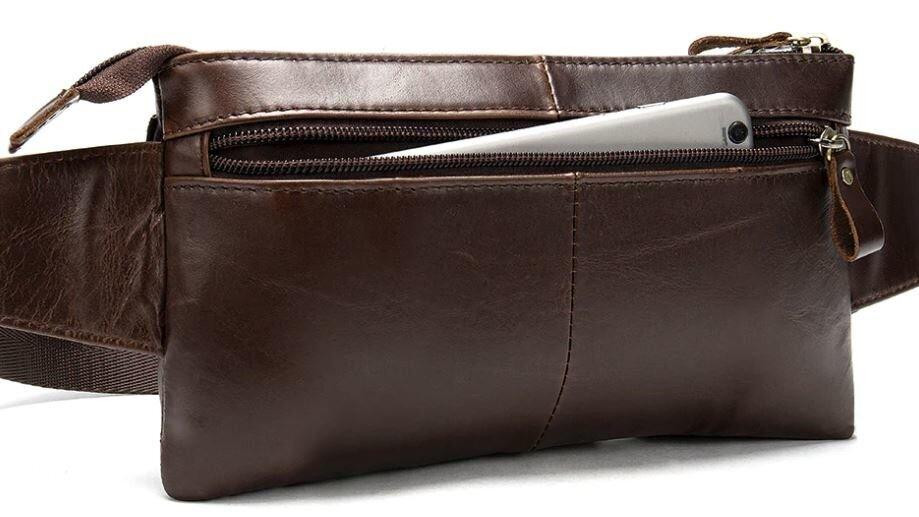 Поясная cумка мужская Vintage 14897 Коричневая Киев - изображение 6