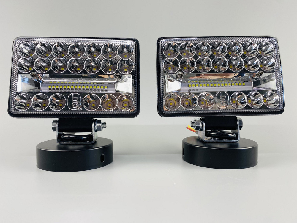 Фара LED квадратная 108W 6000K (36 диодов) (12.7см х 8.9см) (ближний + дальний)ОБЛЕГЧЕННЫЙ КОРПУС! Мукачево - изображение 9