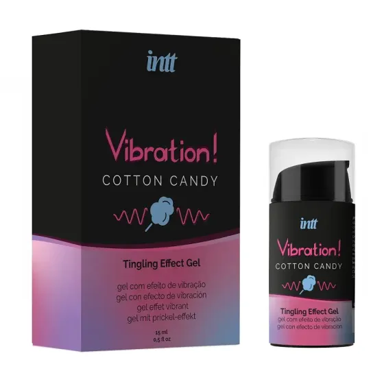 Рідкий вібратор Intt Vibration Cotton Candy (15 мл), густий гель, дуже смачний, діє до 30 хвилин Львів