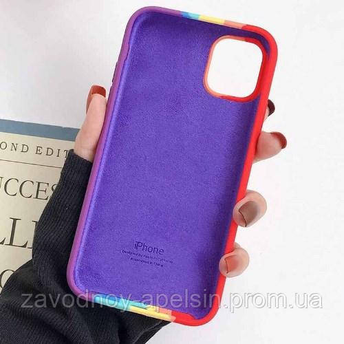 IPhone 11 pro Чехол Радуга Silicone Case (rainbow) Одесса - изображение 2