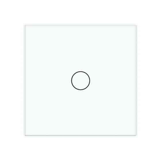 Рамка 1-постова для 1-сенсорного вимикача LIVOLO, загартоване скло, біла, 80×80 мм (VL-P701-2W) Коломыя