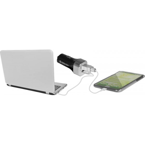 Автозарядка 2xUSB 27W (USB-C + USB-A) UCG-01 5V/5.4A Defender (83569) Київ - фото 4