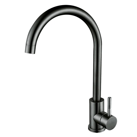 Кухонный смеситель Zerix LUX-011 Graphite из нержавеющей стали SUS304, цвет графит (ZX4869) Харьков