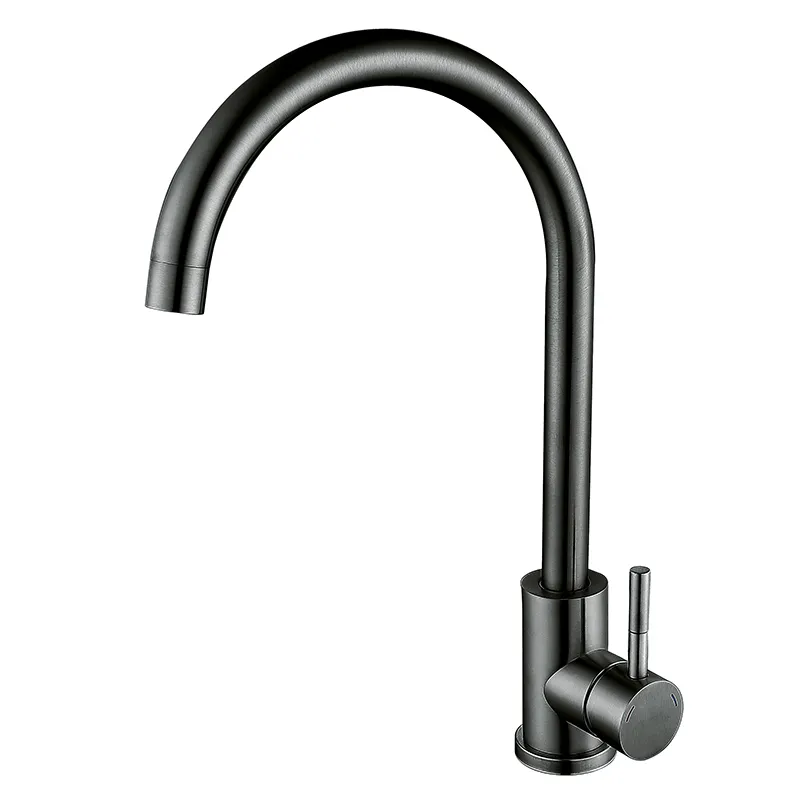 Кухонный смеситель Zerix LUX-011 Graphite из нержавеющей стали SUS304, цвет графит (ZX4869) Харьков - изображение 1