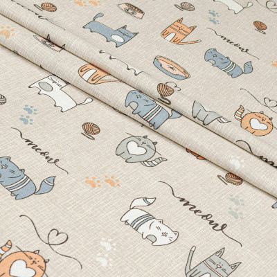 Постільна білизна Home Line Котяча радість бежевий бязь полуторний (174437) Вінниця - фото 2