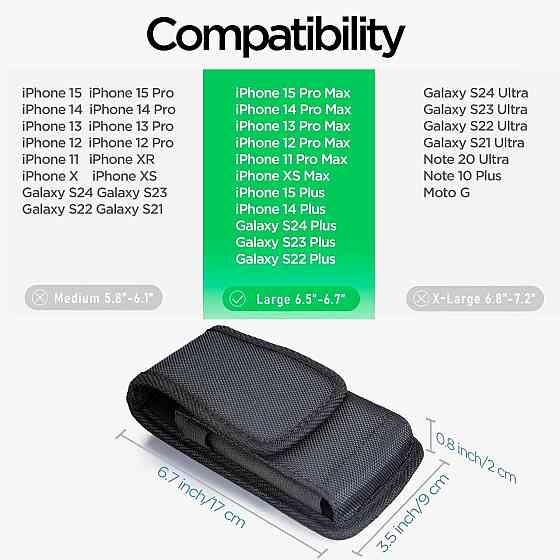 INGIDO нейлоновый чехол-сумка на пояс для iPhone 15 Pro Max 15 Plus 14 Pro Max 14 Plus 13 Pro Max 12 Pro Max с Киев