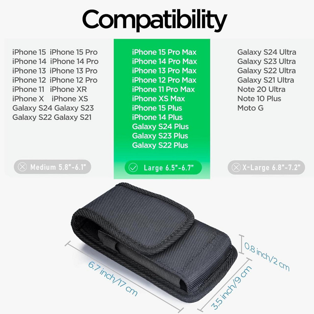 INGIDO нейлоновый чехол-сумка на пояс для iPhone 15 Pro Max 15 Plus 14 Pro Max 14 Plus 13 Pro Max 12 Pro Max с Киев - изображение 2