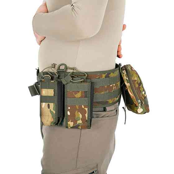 Разгрузочный пояс РПС для военных, разгрузка тактическая с системой MOLLE, Камуфляж зеленый Каменец-Подольский