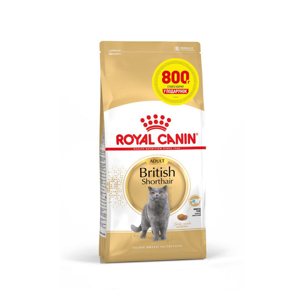 Корм для котів ROYAL CANIN BRITISH SHORTHAIR ADULT 3.2 кг + 800 г у подарунок Київ - фото 1