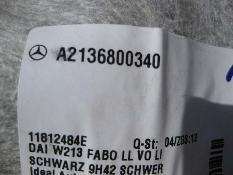 Mercedes-Benz  A2136800340 9H42 Килим салону чорний у ногах водія E-Class W213 Одеса - фото 3