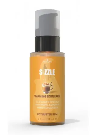 Зігрівальний масажний гель Sensuva — Sizzle Lips Butter Rum (59 мл), без цукру, їстівний Львов