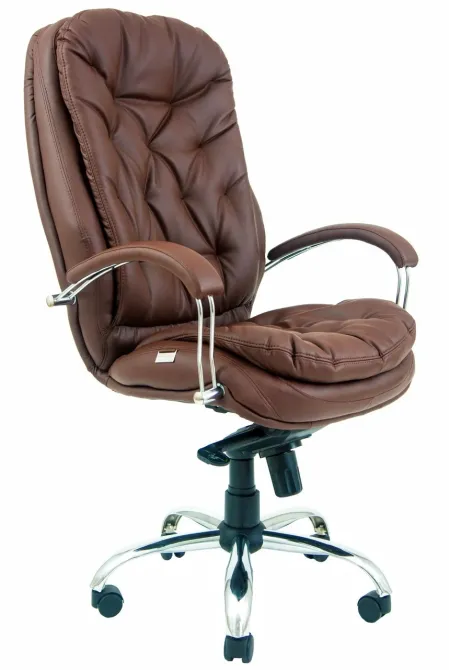 Офісне Крісло Керівника Richman Venice Fly 2213 Хром М2 AnyFix Коричневий Київ - фото 1