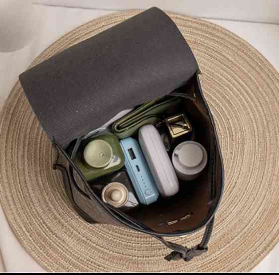 Маленький женский рюкзак, женская сумочка, сумочка для девушек, темно-коричневый, р 22*8,5*17,5см, кожзам Киев