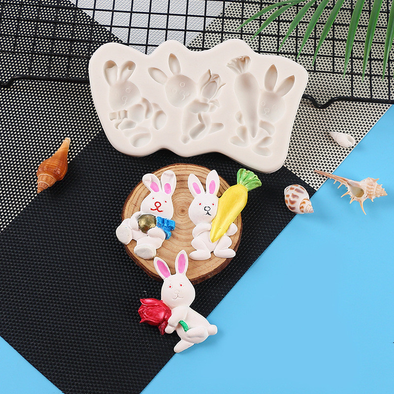 Молд силиконвый Заяц 157 на 92 мм серый Киев - изображение 10