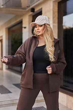 Жіночий спортивний костюм з нашивками "Walker" оптом | Батал Шоколадний, 50-52 Київ