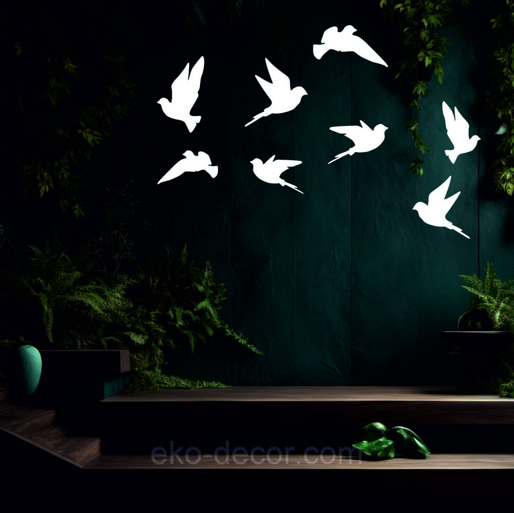 Декоративное настенное Панно «Птичка» Декор на стену(цена за 1шт) 30*27 см, Белый Киев - изображение 2