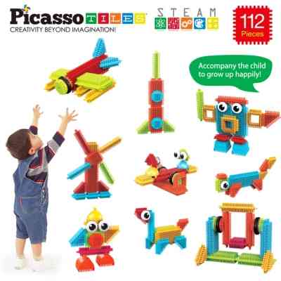 Конструктор Picasso Tiles Hedgehog Building Blocks Set 112 деталей (817338022631) Вінниця