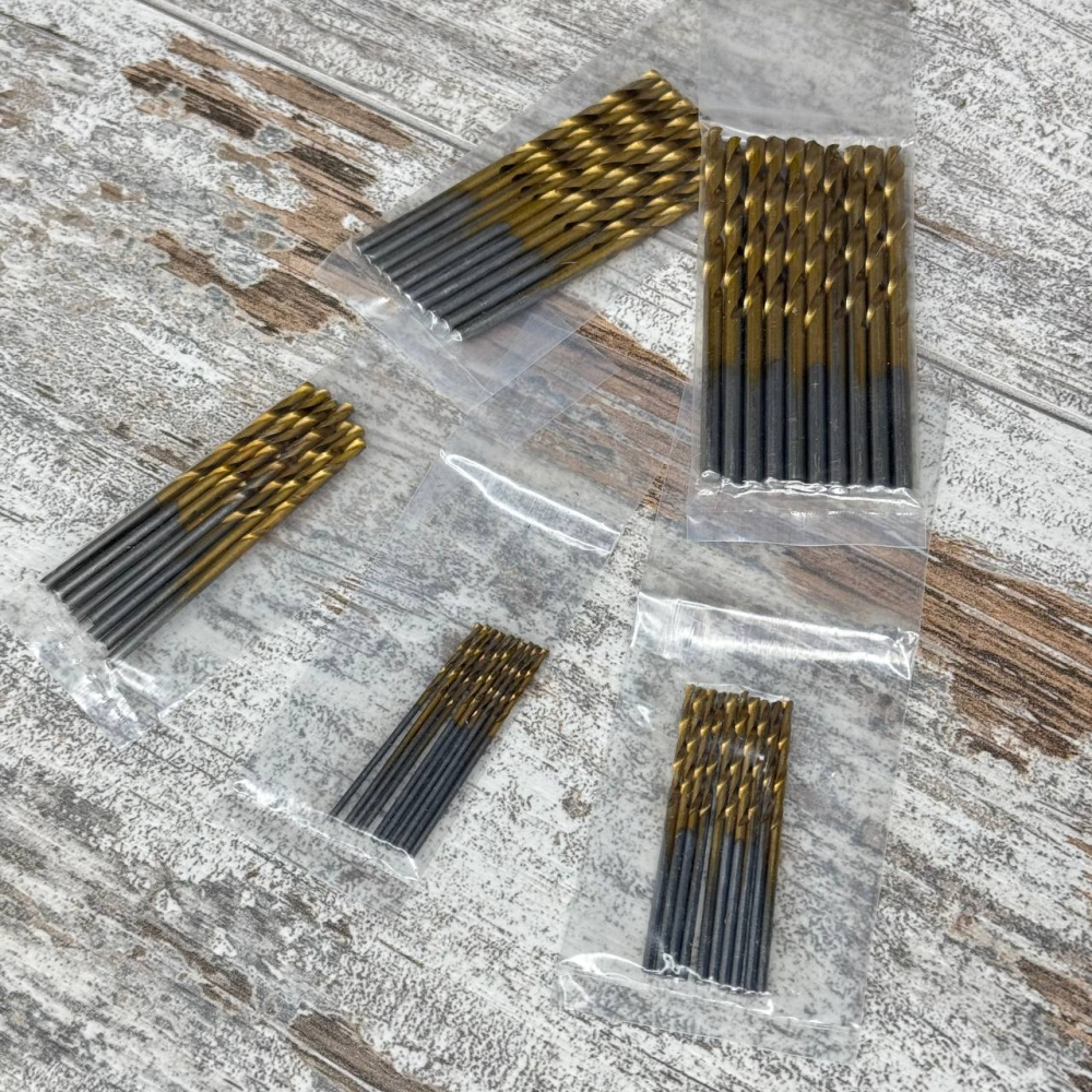 Набір спіральних свердел 1–3 мм (50 шт, HSS з титановим покриттям) універсальний комплект для свердління Київ - фото 3