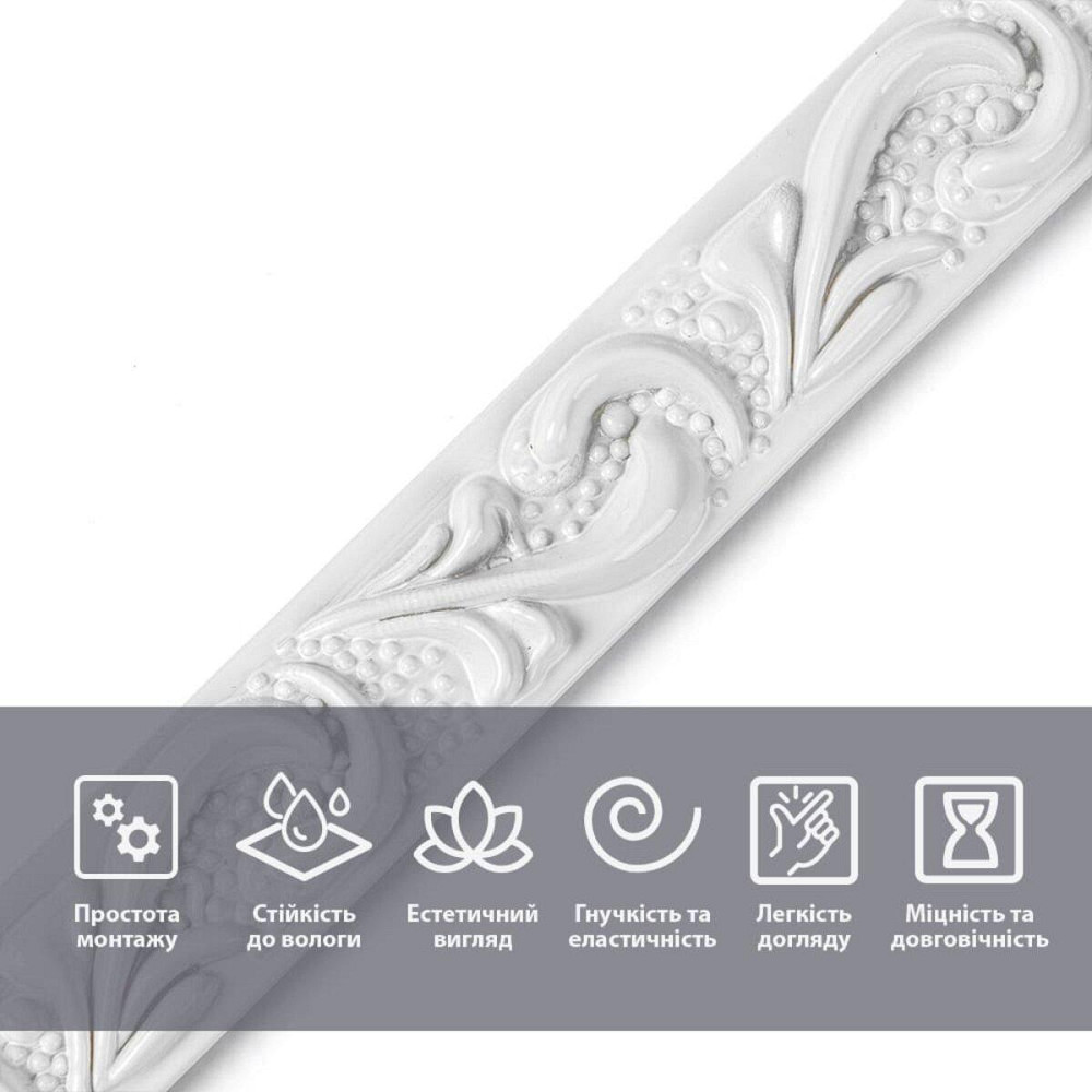 Білий декоративний молдинг Київ - фото 4