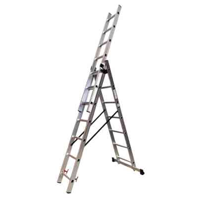 Драбина GTM 3-секції, розкладна, 3*7сх. 1,90-4,07м (KME307) Вінниця