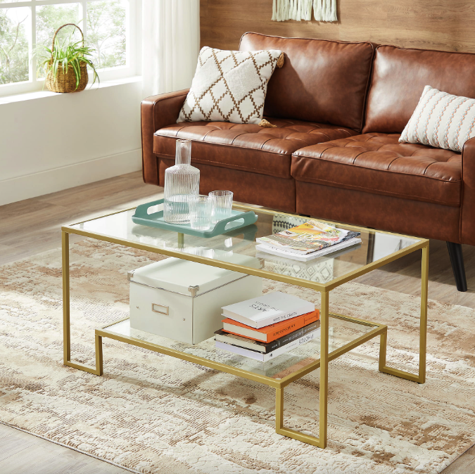 Журнальний столик Leobert Madison в стилі Loft золотистий Київ - фото 4