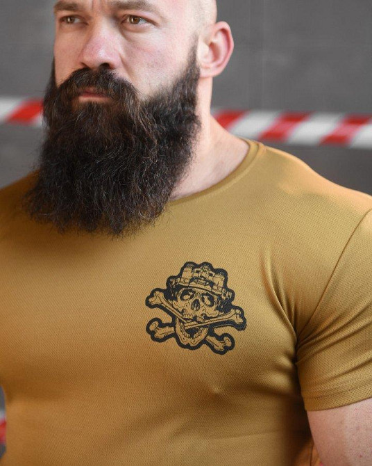 Тактическая потоотводящая футболка SABUR ТРОН КАЙОТ ВТ6664 Одесса - изображение 5