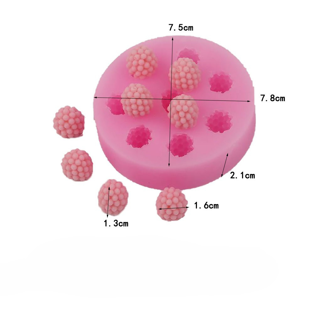Молд силиконовый Ежевика 75 на 78 мм розовый Киев - изображение 2