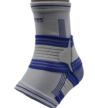 Бандажі на гомілкостоп Power System PS-6009 Ankle Support Pro Blue/White (1шт.) S/M Кам'янське - фото 5