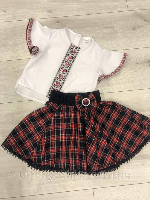 Гарна шкільна блузка з коротким рукавом 122-140 Кривий Ріг - фото 2