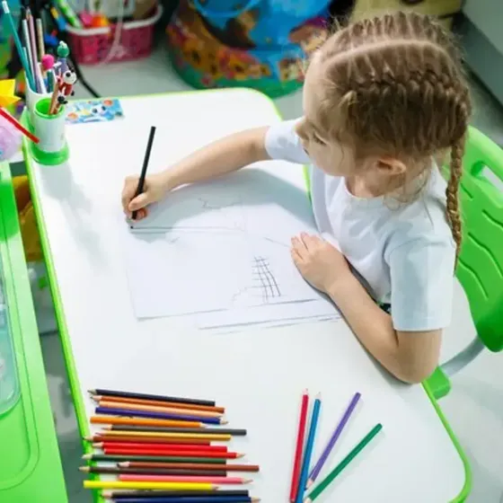 Набор для рисования в кейсе 128 предметов Розовый Коломыя