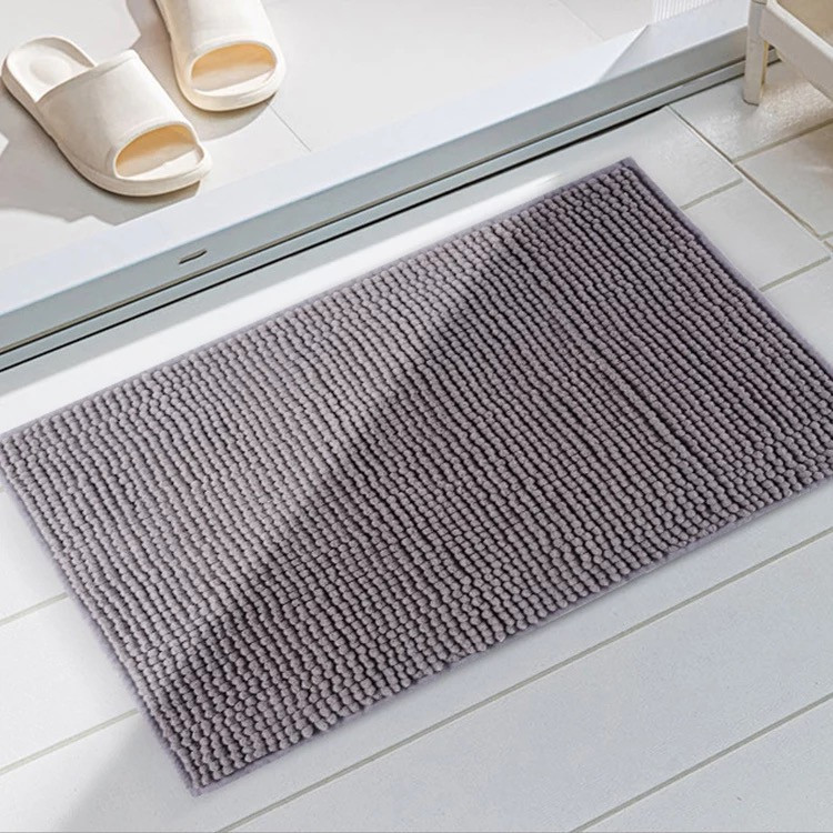 Коврик для ванны и душа из мягкого длинного ворса Bathlux нескользящий, прорезиненный Серый Каменец-Подольский - изображение 4